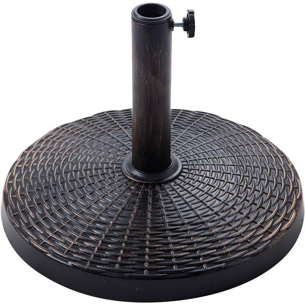 Patio Umbrella Base Stand 26 lbs. With Iron Round Market Heavy-Duty Outdoor in Bronze price history on PriceWatchPro