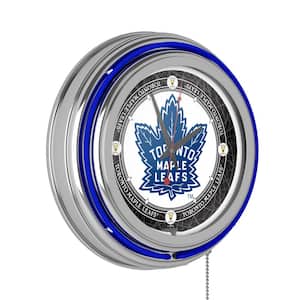Toronto Maple Leafs Blue Throwback Lighted Analog Neon Clock