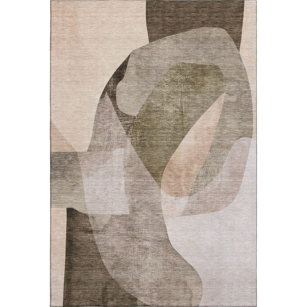 Mayfield Premium Machine Washable Abstract AMF2058 Taupe 10 ft. x 14 ft. Area Rug price history on PriceWatchPro