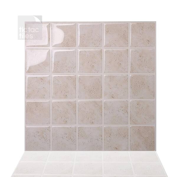 Tic Tac Tiles Marmo Travertine 10 In W, Home Depot Decorative Tile
