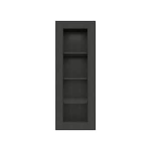 15-in W X 12-in D X 42-in H in Shaker Charcoal Ready to Assemble Wall kitchen Cabinet with No Glasses