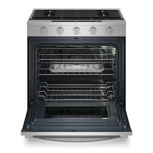 30 in. Smart Slide In Gas Range with Air Cooking Technology, No Preheat Air Fry, Steam/Self Clean and High Speed Preheat