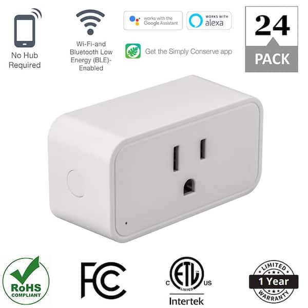 15 Amp 120-Volt Smart Wi-Fi and Bluetooth Plug (24-Pack)