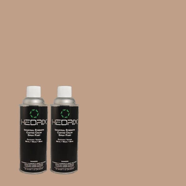 Hedrix 11 oz. Match of MQ1-55 Lite Cocoa Semi-Gloss Custom Spray Paint (2-Pack)