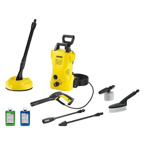 Karcher 1600 PSI 1.25 GPM K2 Car & Home Kit Electric Power Pressure Washer with Vario & Dirtblaster Spray Wand + Surface Cleaner