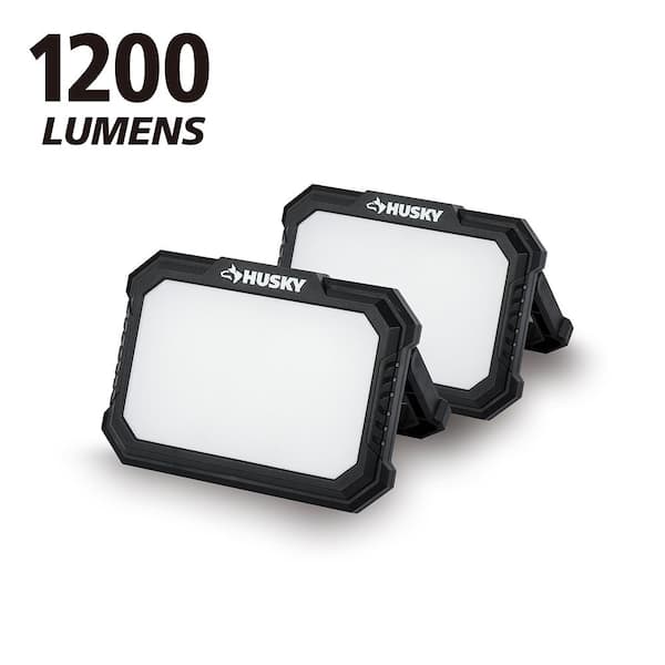 Husky 1200 Lumens Rechargeable Magnetic Utility Light (2-Pack )