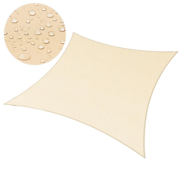 7 ft. x 12 ft. Rectangle Waterproof Sun Shade Sail - Beige