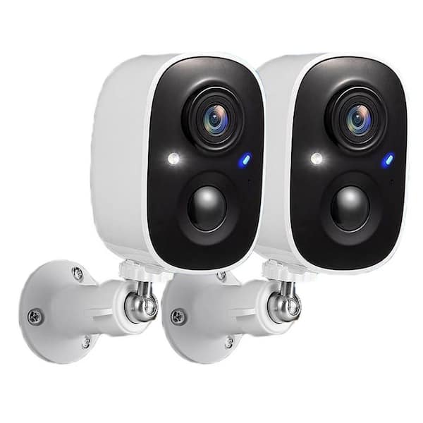 2-Pack 1296p Wireless Security Camera w 2K Color Night Vision, AI Motion Detection, 2-Way Talk, IP65, Spotlight, Alarm