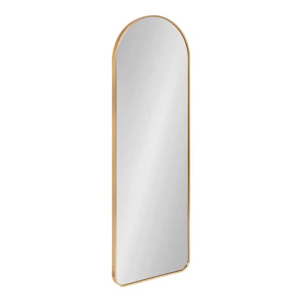 Kate and Laurel Zayda 15.98 in. W x 47.99 in. H Gold Arch Mid-Century Framed Decorative Wall Mirror