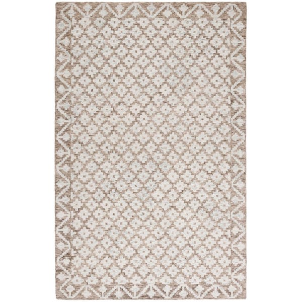 Metro 2 ft. x 3 ft. Beige/Sage Diamond Floral Area Rug