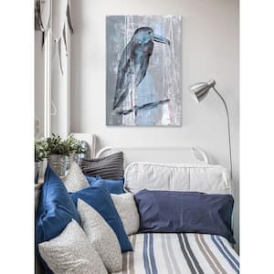 45 in. H x 30 in. W "Blue-Grey Bird" by Parvez Taj Printed Canvas Wall Art