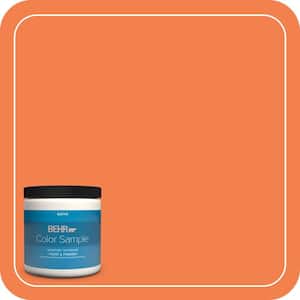 8 oz. #220B-6 Harvest Pumpkin Satin Enamel Interior/Exterior Paint & Primer Color Sample