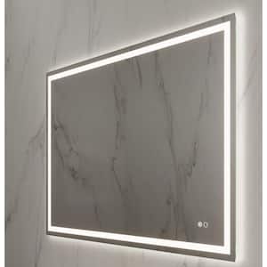 Kaila 48 in. W x 32 in. H Rectangular Frameless Wall Mounted Bathroom Vanity Mirror with Variant LED (3K-4K-6K)