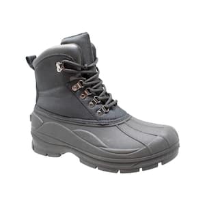 WINTERSPT スノーボードブーツ US10 Men Size 10 Black Nylon Lace-Up Winter Boots 9882-M100 - The