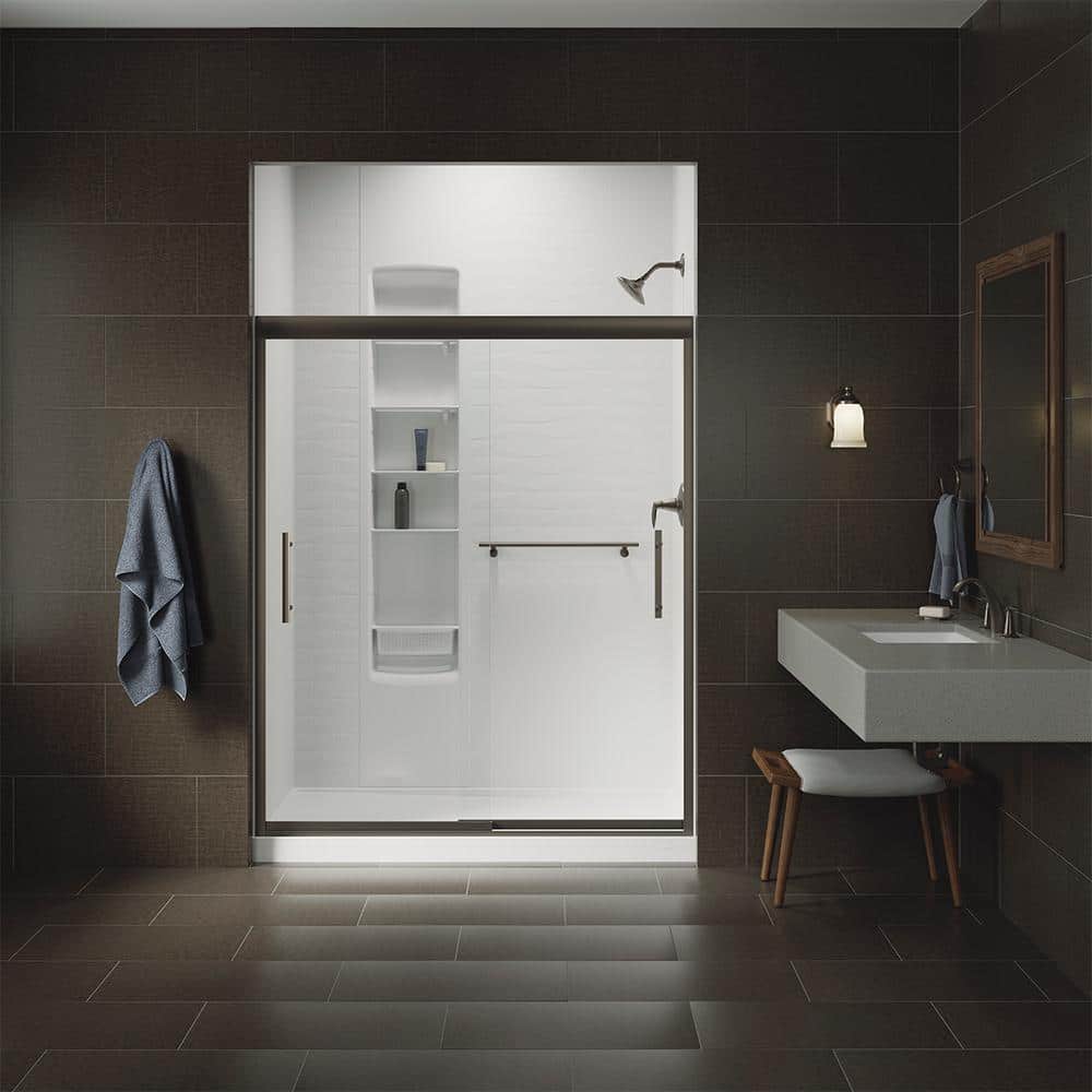 White Acrylic 60" x 32" Low-Threshold Shower Base with Right Drain