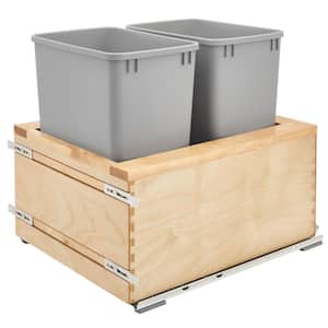 Gray Pull Out Trash Can for Kitchen Cabinet with Soft Close