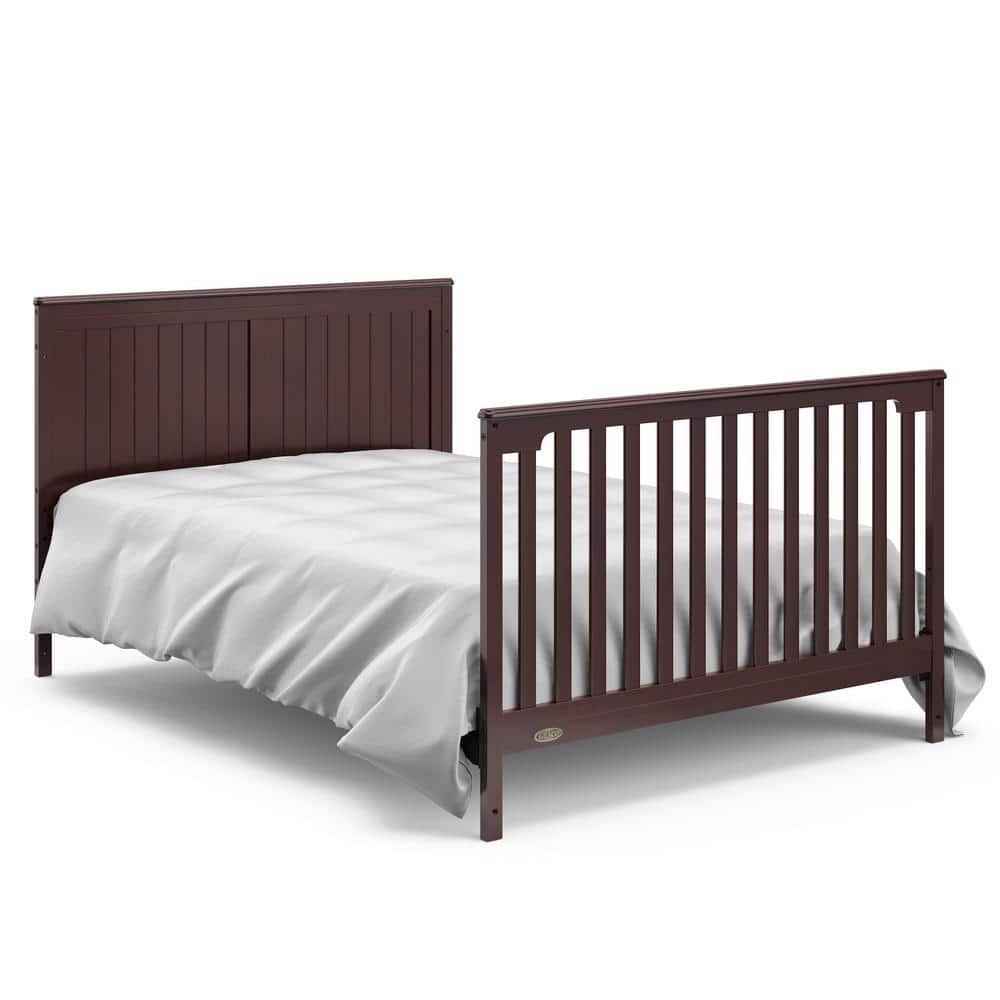 Hadley Espresso Painted Wood 4-in-1 Convertible Crib with Drawer