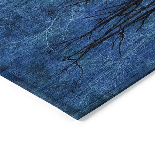 Chantille Machine Washable Indoor/Outdoor Abstract ACN2083 Blue 2 ft. 6 in. x 3 ft. 10 in. Area Rug