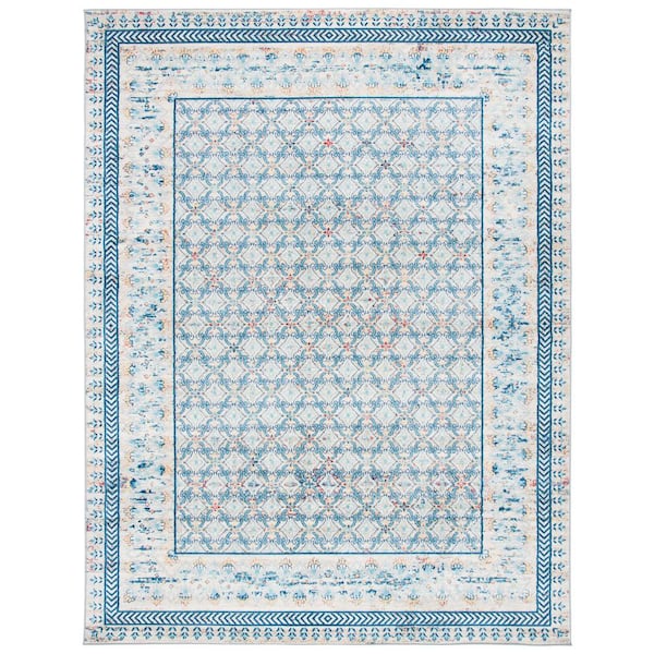 Brentwood 10 ft. x 13 ft. Blue/Yellow Geometric Area Rug