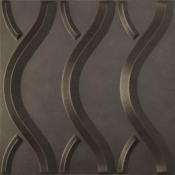 Ekena Millwork 19-5/8-in W x 19-5/8-in H Nexus EnduraWall Decorative 3D Wall Panel Weathered Steel