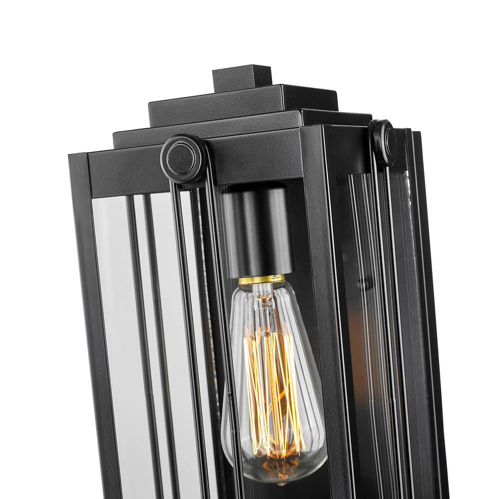 Powder Coated Black Metal Outdoor Wall Sconce