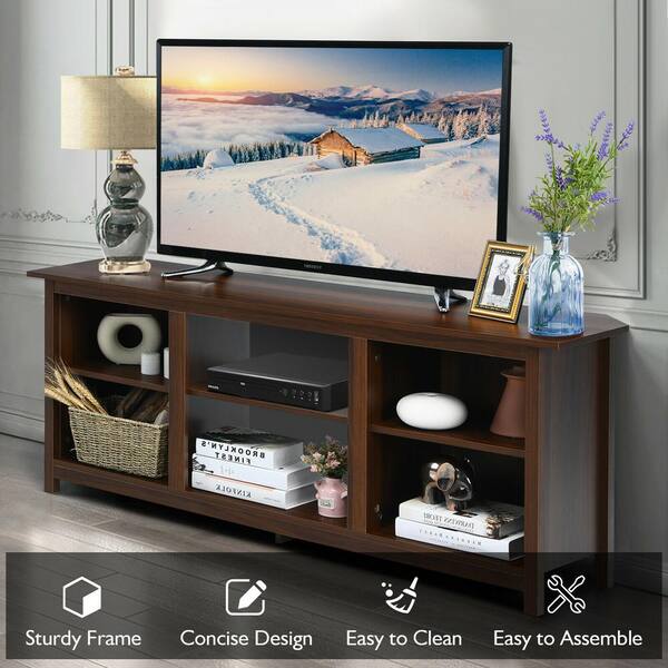 TV-61 Smart Top TV Cabinet-Marble Grey 