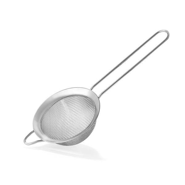 3.35 in. Small Stainless Steel Fine Mesh Strainer for Kitchen, Cocktail, Tea, Coffee, Juice and Food, Silver (1-Pack)