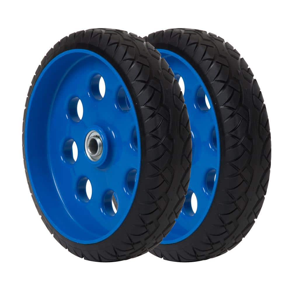 2 Pieces BBQ Grill Wheels 6 inch Plastic Wheels Smooth Rolling Tires  Replacement