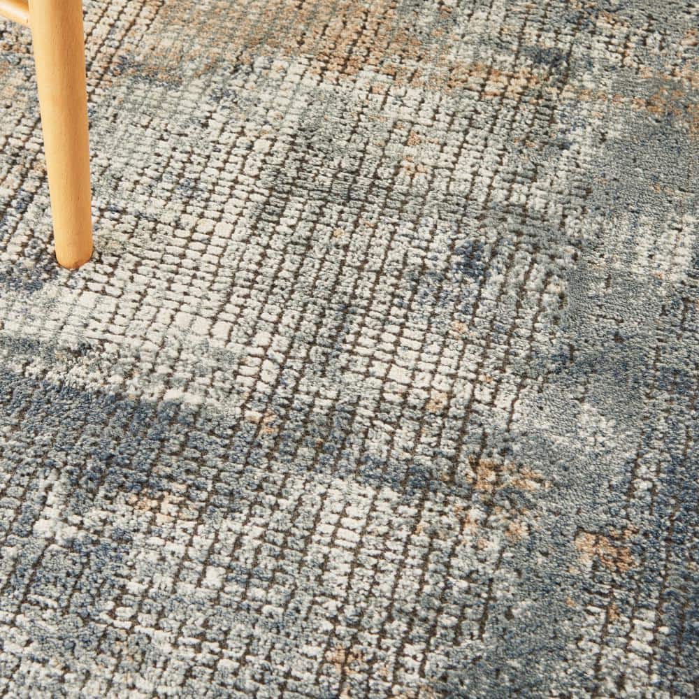 Handmade Mineral-Inspired Beige and Grey Synthetic Area Rug