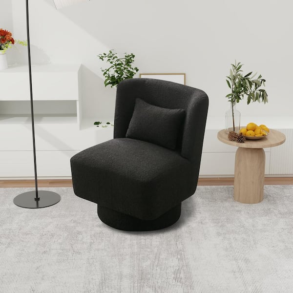 20.6 Modern Comfortable 360 Degree Swivel Accent Chair, Black