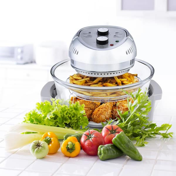 Big Boss 16 Qt. Oil-less Glass Air Fryer Oven with Built-In Timer
