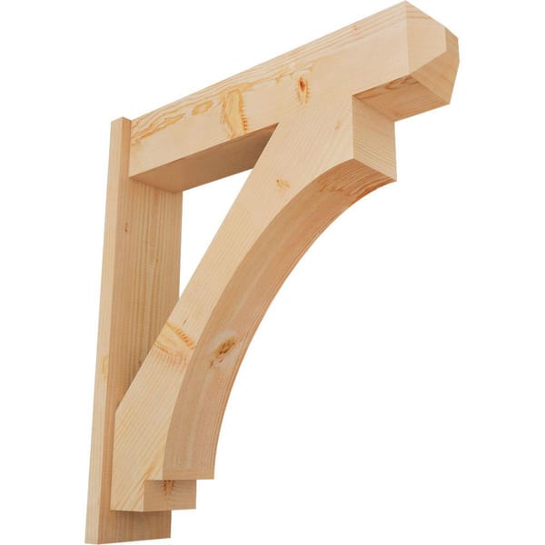 Ekena Millwork 8 in. x 36 in. x 32 in. Douglas Fir Imperial Craftsman Smooth Outlooker