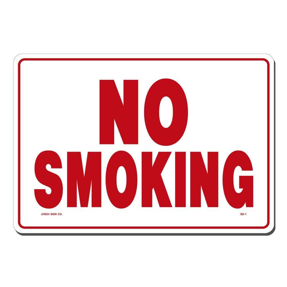 14 in. x 10 in. Decal Red on White Sticker No Smoking price history on PriceWatchPro