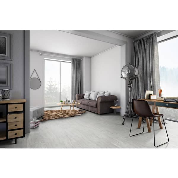 Nyon Gray Bullnose 3 in. x 24 in. Glossy Porcelain Wall Tile (20 lin. ft./Case)