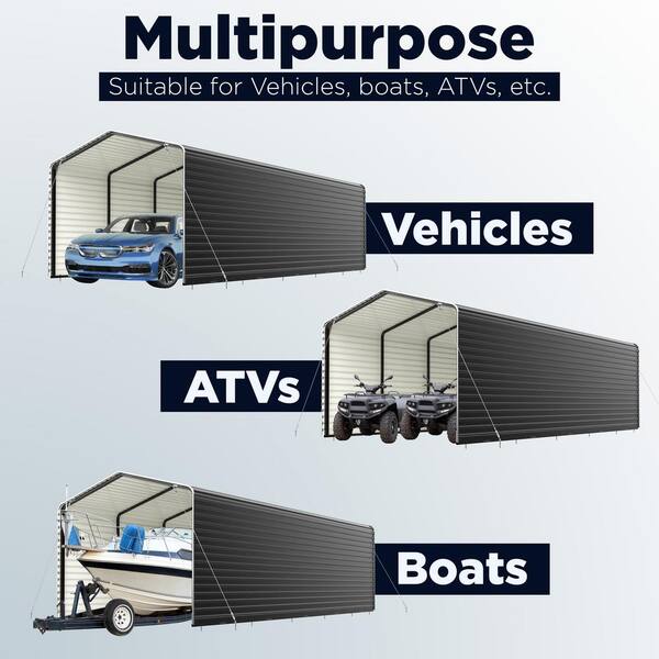 ALEKO 12 x 26 x 9.6 ft. Metal Carport with Corrugated Roof and