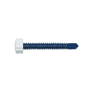 #14 x 2 in. Nylon White Bi-Hex Head Self Drill Screw (50-Piece per Pack)