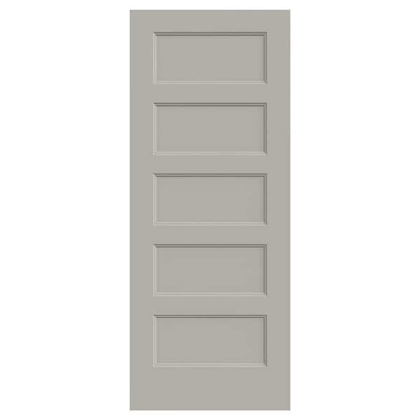 32 in. x 80 in. Conmore French Vanilla Paint Smooth Solid Core Molded Composite Interior Door Slab