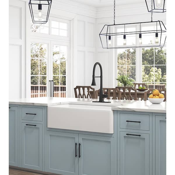 KZG 36 in. L x 18 in. W Farmhouse Ceramic Single Undermount Sink