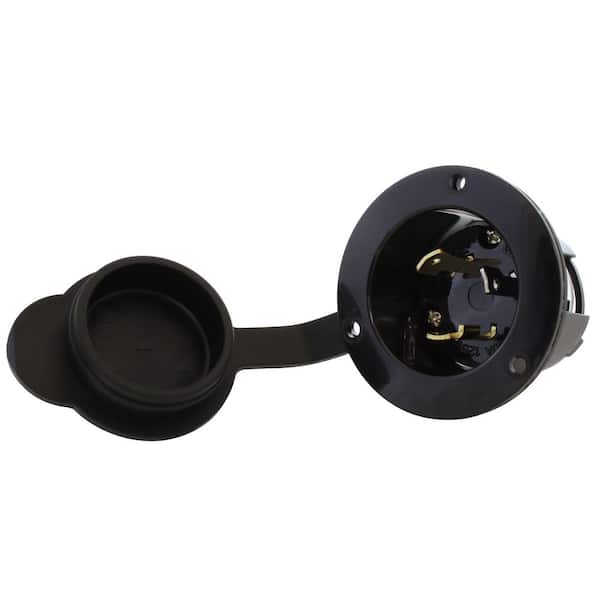 30A 125V L5-30P Power Input Inlet UL and C-UL Listed with Weather Cover