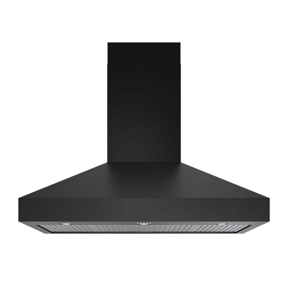 48 in. 800 CFM Convertible Wall Mount Range Hood in Matte Black with Baffle Filter, LED Light, and 7-inch Duct Vent price history on PriceWatchPro