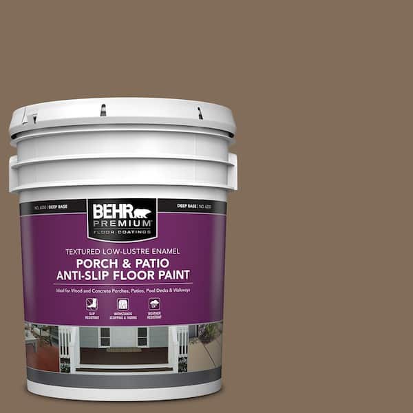 BEHR PREMIUM 5 gal. #MQ2-49 Kaffee Textured Low-Lustre Enamel Interior/Exterior Porch and Patio Anti-Slip Floor Paint
