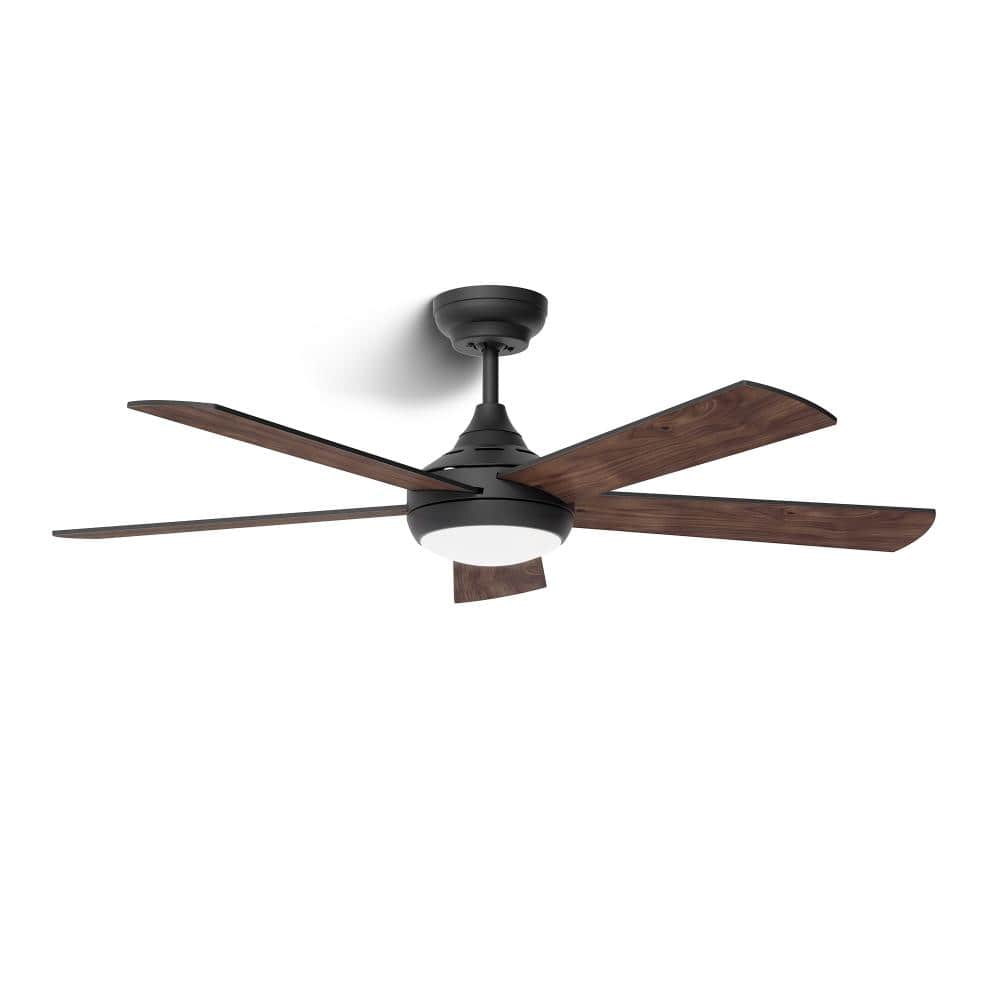 48 in. Smart Ceiling Fan with Light, Voice Control, Reversible DC Motor, 3CCT Dimmable, Black and Dark Walnut Blades price history on PriceWatchPro