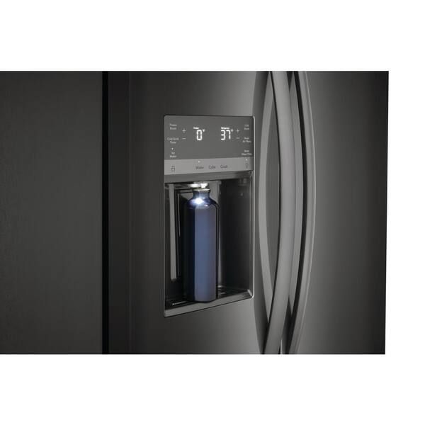 black frigidaire side by side
