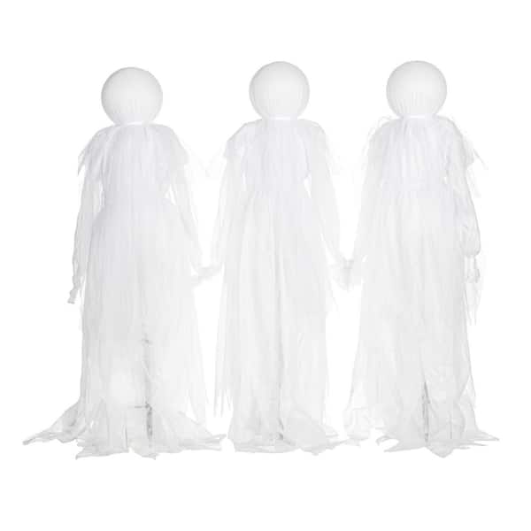 Evergreen Enterprises Lighted Halloween Phantom Ghost Stakes (Pack of 3)