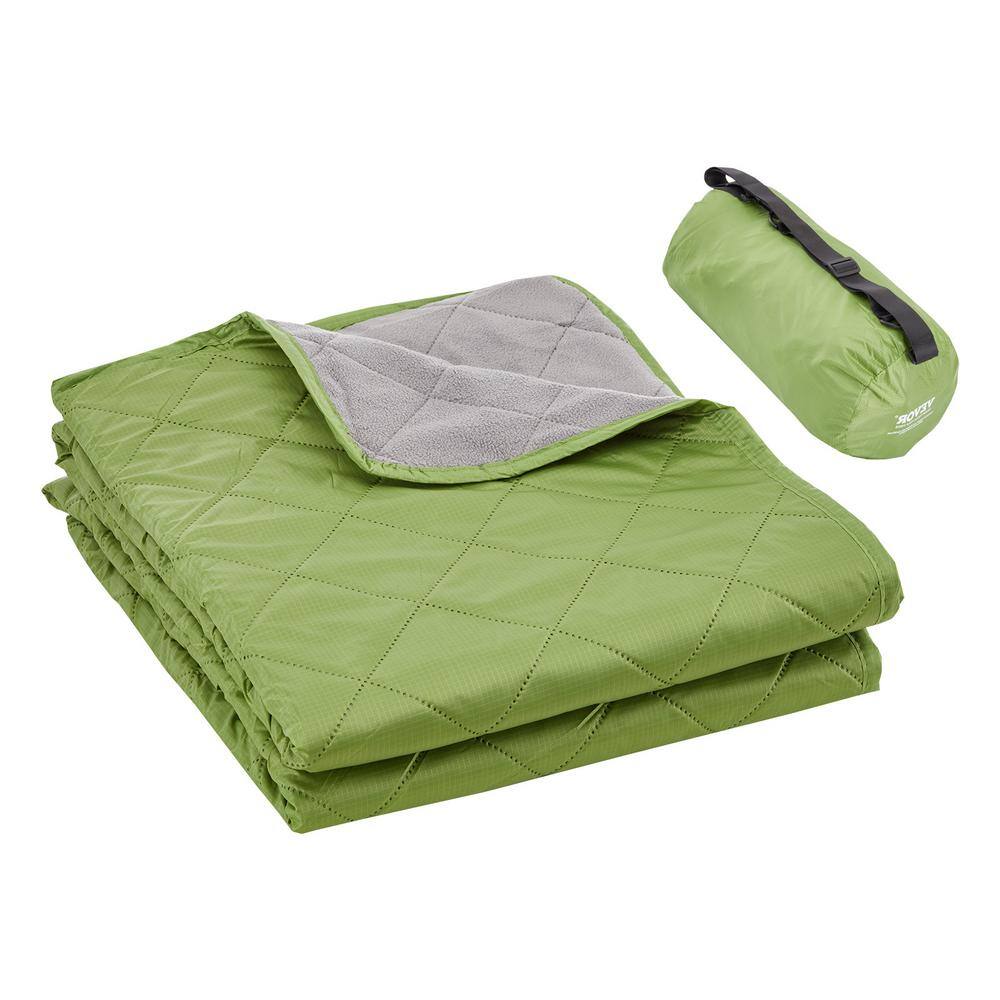 Camping Blanket Large King Warm Stadium Blanket 330GSM Polyester Fleece Flame Retardant 82 in. x 55 in. Bicolor price history on PriceWatchPro