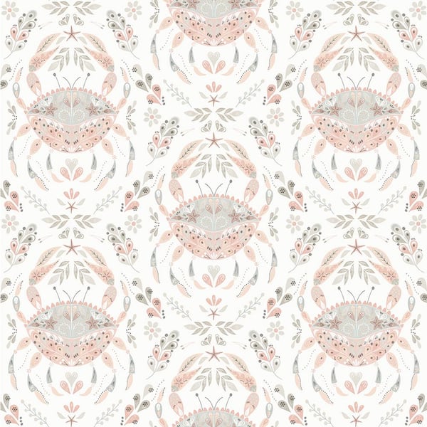 Chesapeake Annapolis Coral Crustation Pink Wallpaper Sample