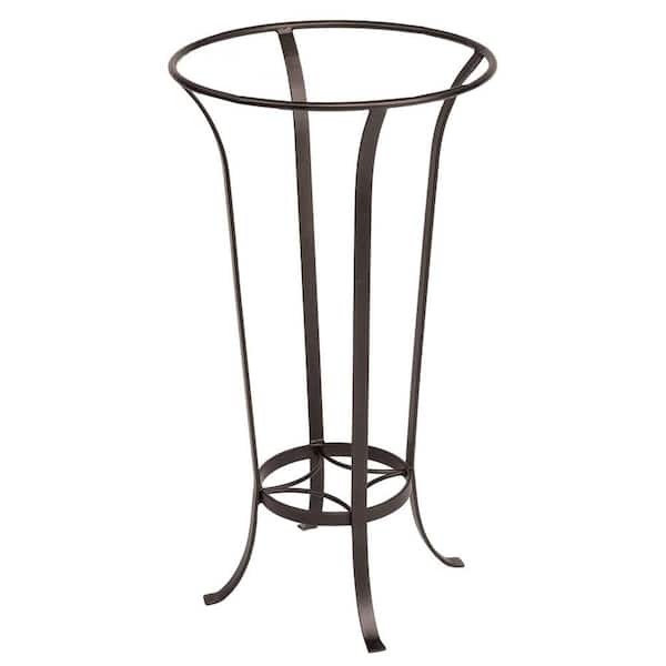 Tulip Iron Plant Stand Without Insert (28 in. Tall) Roman Bronze Powder Coat Finish