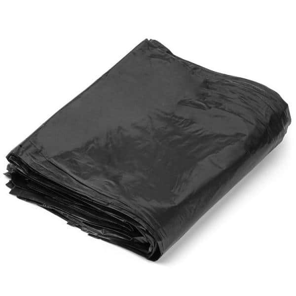Lavex Pro 80 Gallon 2.5 Mil 56 x 60 Low Density Heavy-Duty Industrial  Contractor Black Trash Bag Can Liner - 50/Case
