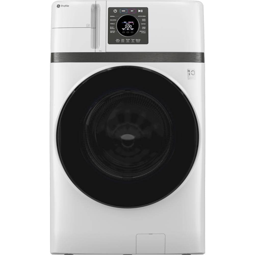 GE Profile 4.6 cu. ft. Smart UltraFast Electric Washer and Dryer Combo in White with Ventless Heat Pump Technology