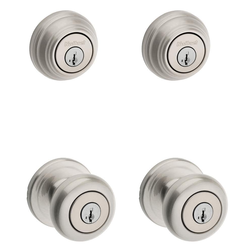 Juno Satin Nickel Keyed Entry Doorknob and Deadbolt Project Combo Pack ft SmartKey Security price history on PriceWatchPro